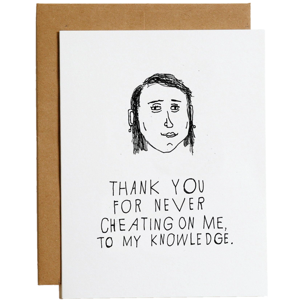 Mountain vs Plains - Thanks for Not Cheating Greeting Card